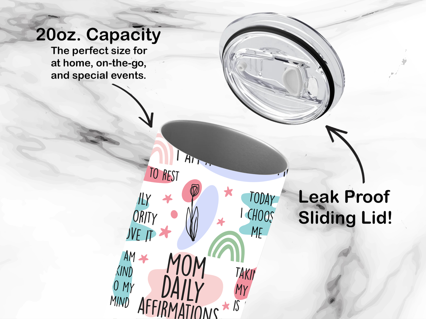 Mom Daily affirmations cup