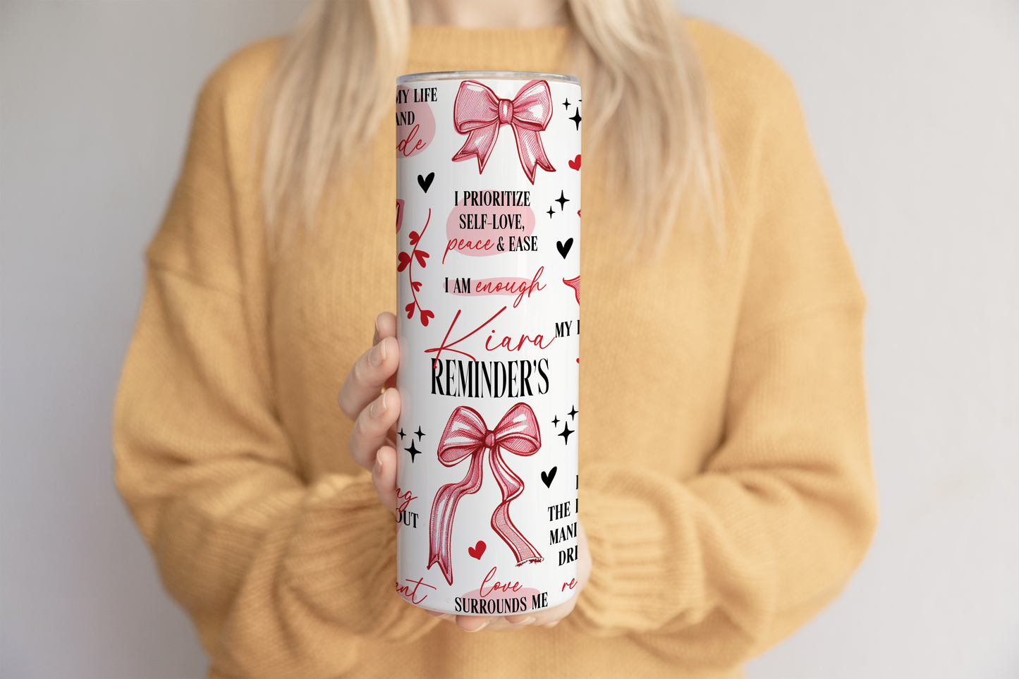 Soft Girl Era 20oz tumbler, Daily Reminder Affirmations tumbler ,Positive Affirmations tumbler, Daily Affirmations tumbler, Affirmation Mug, Law Of Attraction