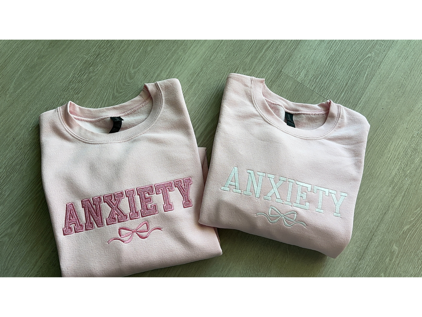Anxiety embroidered sweatshirt, Embroidered Sweatshirt