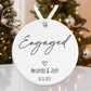 Personalized Engagement Ornament – Engaged Christmas Keepsake 2025 – Custom Engaged Date Gift for Couples