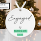 Personalized Engagement Ornament – Engaged Christmas Keepsake 2025 – Custom Engaged Date Gift for Couples